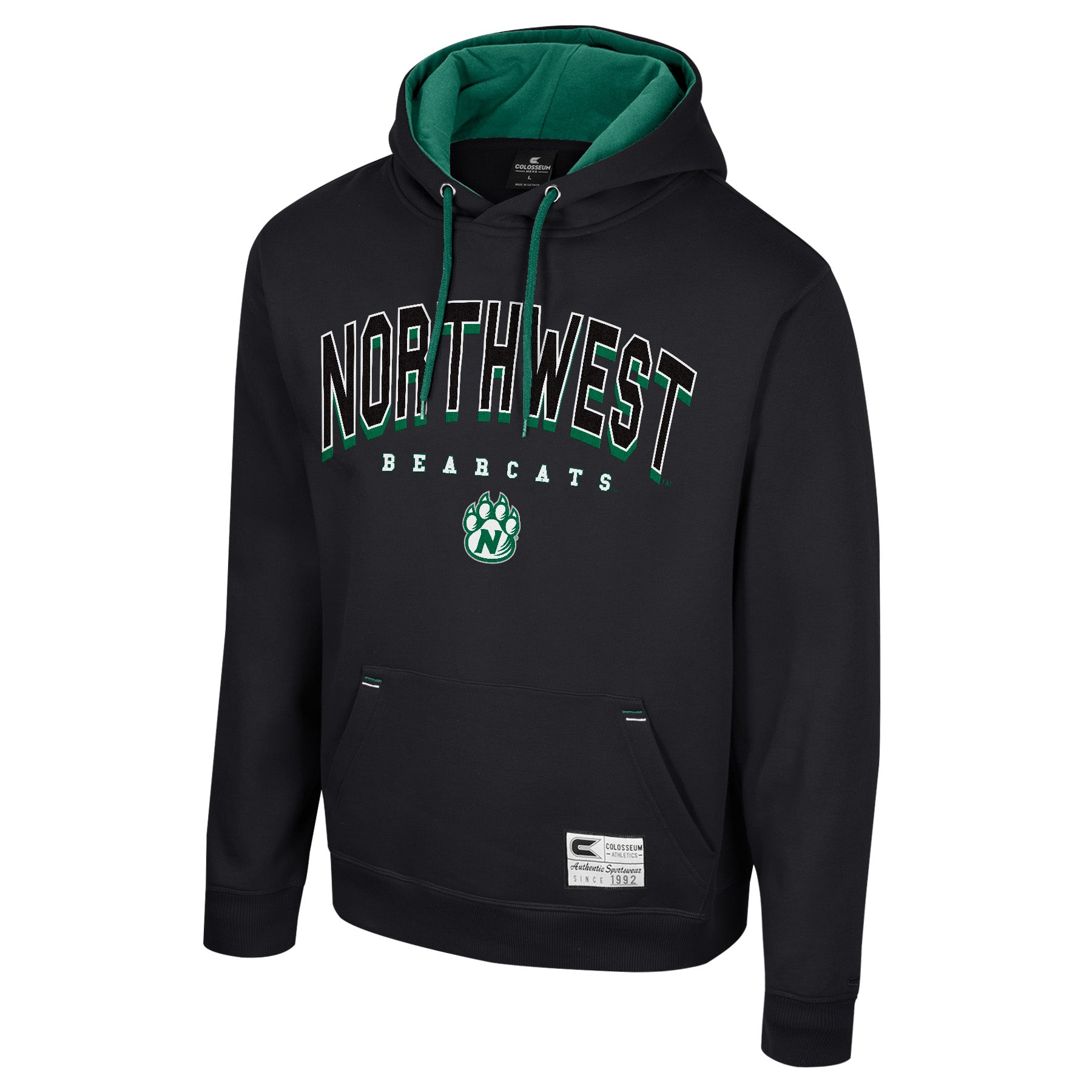 Colosseum Black Appliqued Hoodie – Nwbearcatnation