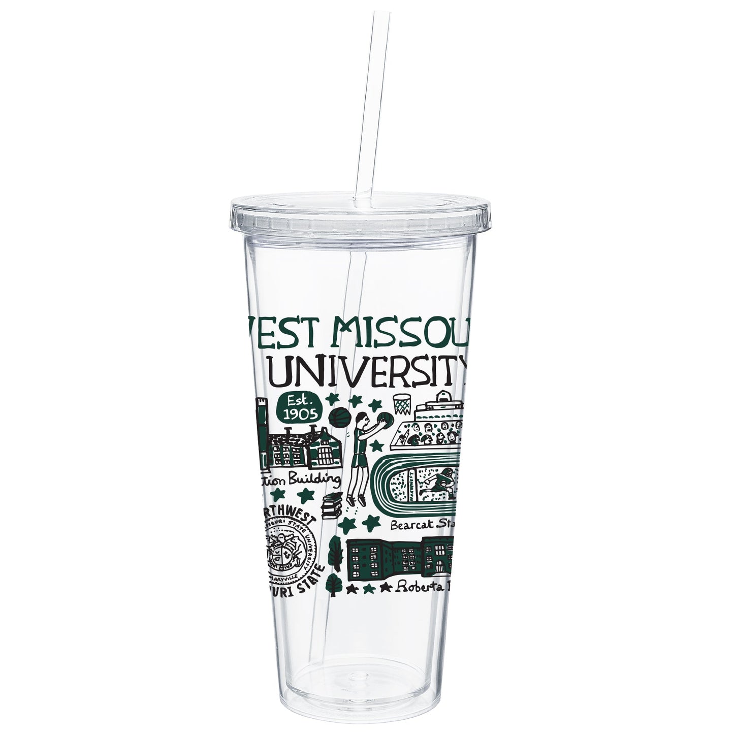 Julia Gash Tumbler with Straw